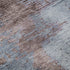 5' X 8' Blue And Brown Abstract Washable Area Rug With UV Protection