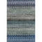 5' X 8' Blue And Gray Geometric Washable Area Rug With UV Protection