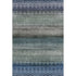 5' X 8' Blue And Gray Geometric Washable Area Rug With UV Protection