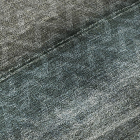 5' X 8' Blue And Gray Geometric Washable Area Rug With UV Protection