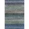 8' X 10' Blue And Gray Geometric Washable Area Rug With UV Protection