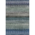 8' X 10' Blue And Gray Geometric Washable Area Rug With UV Protection