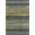 5' X 8' Green And Charcoal Geometric Washable Area Rug With UV Protection