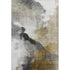 5' X 8' Brown And Ivory Abstract Washable Area Rug With UV Protection