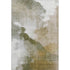 5' X 8' Green And Ivory Abstract Washable Area Rug With UV Protection