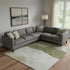 8' X 10' Green And Ivory Abstract Washable Area Rug With UV Protection