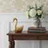 4" Gold Cast Iron Swan Hand Painted Figurine