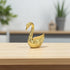 4" Gold Cast Iron Swan Hand Painted Figurine