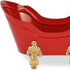 6" Red Metal Christmas Santa Hand Painted Decorative Tub