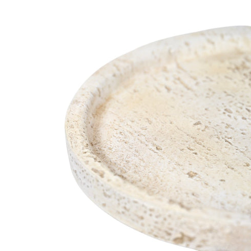 4" Beige Cement Hand Painted Decorative Bowl