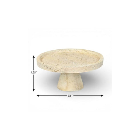 4" Beige Cement Hand Painted Decorative Bowl