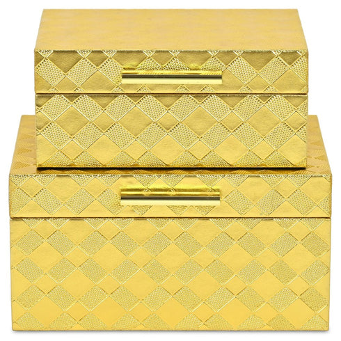 5" Gold Hand Painted Decorative Keepsake Box
