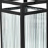 Set of Two Black Metal Floor Lantern Candle Holders