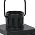 7" Black Metal Tabletop Lantern Candle Holder