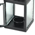 7" Black Metal Tabletop Lantern Candle Holder