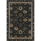 5' X 8' Black And Gold Oriental Washable Area Rug With UV Protection