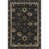 5' X 8' Black And Gold Oriental Washable Area Rug With UV Protection