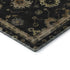 5' X 8' Black And Gold Oriental Washable Area Rug With UV Protection