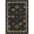 5' X 8' Black And Gold Oriental Washable Area Rug With UV Protection