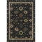 8' X 10' Black And Gold Oriental Washable Area Rug With UV Protection