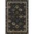 8' X 10' Black And Gold Oriental Washable Area Rug With UV Protection