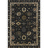 8' X 10' Black And Gold Oriental Washable Area Rug With UV Protection