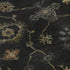 8' X 10' Black And Gold Oriental Washable Area Rug With UV Protection