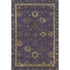5' X 8' Eggplant And Beige Oriental Washable Area Rug With UV Protection