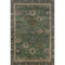 5' X 8' Fern Green And Gold Oriental Washable Area Rug With UV Protection