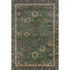 5' X 8' Fern Green And Gold Oriental Washable Area Rug With UV Protection