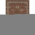 5' X 8' Rust And Beige Oriental Washable Area Rug With UV Protection