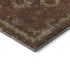 5' X 8' Rust And Beige Oriental Washable Area Rug With UV Protection