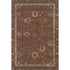 5' X 8' Rust And Beige Oriental Washable Area Rug With UV Protection