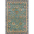 8' X 10' Teal And Blush Oriental Washable Area Rug With UV Protection