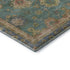 8' X 10' Teal And Blush Oriental Washable Area Rug With UV Protection