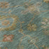 8' X 10' Teal And Blush Oriental Washable Area Rug With UV Protection