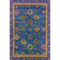9' X 12' Blue And Green Oriental Washable Area Rug With UV Protection