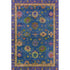 9' X 12' Blue And Green Oriental Washable Area Rug With UV Protection
