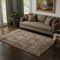 5' X 8' Brown And Gray Southwestern Washable Area Rug With UV Protection