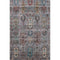 5' X 8' Gray And Teal Southwestern Washable Area Rug With UV Protection
