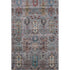 5' X 8' Gray And Teal Southwestern Washable Area Rug With UV Protection