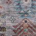 5' X 8' Gray And Teal Southwestern Washable Area Rug With UV Protection