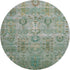 8' Sage And Copper Southwestern Washable Round Rug With UV Protection