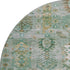 8' Sage And Copper Southwestern Washable Round Rug With UV Protection