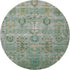 8' Sage And Copper Southwestern Washable Round Rug With UV Protection