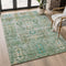 9' X 12' Sage And Copper Southwestern Washable Area Rug With UV Protection