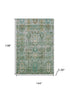 9' X 12' Sage And Copper Southwestern Washable Area Rug With UV Protection