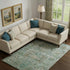 9' X 12' Sage And Copper Southwestern Washable Area Rug With UV Protection
