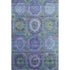 5' X 8' Blue And Purple Geometric Washable Area Rug With UV Protection
