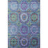 5' X 8' Blue And Purple Geometric Washable Area Rug With UV Protection